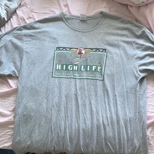 Miller high life oversized graphic t